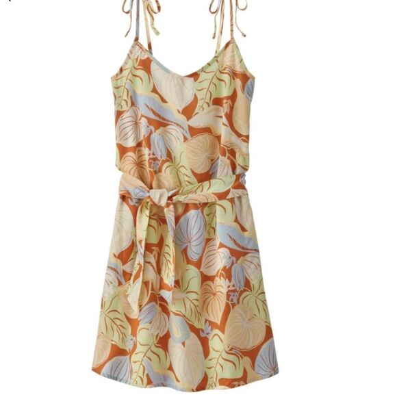 Patagonia Pataloha Tie Dress Medium Hawaiian NWT - Picture 2 of 11